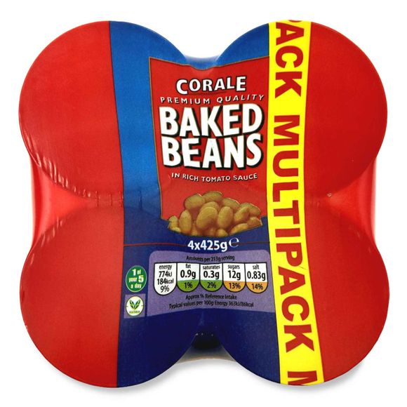 Corale Baked Beans In Tomato Sauce 4x420g